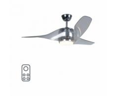 QAZQA Ventilatori da soffitto Sirocco - Moderno - Plastico,Metallo - Trasparente/Cromo - Tondo Non