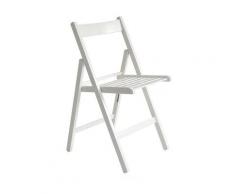 Sedia pieghevole in faggio di alta qualita colore bianco 43x48xh.79 cm