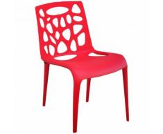Sedia cucina soggiorno STARK design in polipropilene SET 2 ROSSO Rosso