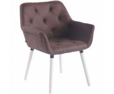 Sedia CASSIDY in similpelle vintage Marrone scuro Bianco