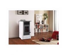 Stufa a pellet Style Fuego Mod. California Canalizzata 15 Kw - Colore bianco