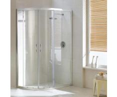 Box Doccia Semicircolare 70x90 Cm 2 Ante Scorrevoli In Cristallo Trasparente 6mm H198 Fosterberg