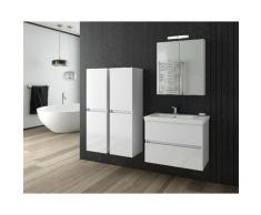 Set Mobili Luxus - con Base, Lavabo, Specchiera, Pensile, Cassetti, Luci, Lampade - da Bagno