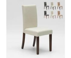 Sedia in legno imbottita stile henriksdal per cucina sala da pranzo COMFORT | Bianco