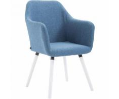 Sedia sala da pranzo PICARD V2 in tessuto Blu Bianco