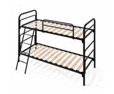 EVERGREENWEB - Letto a Castello 2 posti per Bambini o Adulti alto 150 cm, Rete Singola 80x190 a