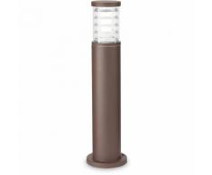 Ideal Lux - Lampioncino id-tronco pt1 small e27 led 60,5cm alluminio marrone caff