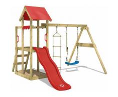 Parco giochi WICKEY TinyPlace Gioco da giardino per bambini con altalena, scivolo, sabbiera, tetto