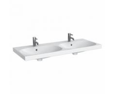 Keramag Acanto doppio lavabo 500627, 2 fori per rubinetto, con sfioratore, 1200x480mm, colorazione: