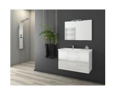Set Mobili Luxus - con Base, Lavabo, Specchiera, Pensile, Cassetti, Luci, Lampade - da Bagno