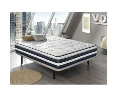Dormalit - Materasso 135x190 MEMOLATEX - ALTO 26 CM - Rinforzo lombare di latex e viscoelastica