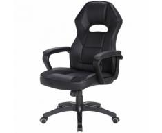 Mobili Rebecca - Rebecca Mobili Poltrona Ufficio Nera Similpelle Nylon Nera Ergonomica 120x66x63