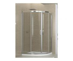 Box doccia semicircolare 80x80 cm opaco altezza 190 cm serie f