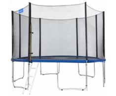 Trampolino da Giardino Ø427cm Certificato TÜV SÜD Set Trampolino Tappeto Elastico Rete Sicurezza