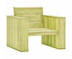 Sedia da Giardino 89x76x76 cm in Legno di Pino Impregnato