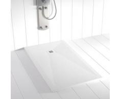Piatto doccia ardesia pietra PLES Bianco (griglia colorata) - 130x80 cm