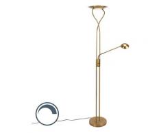 QAZQA Lampada da terra con braccioo de lettura mallorca - Moderno - Acciaio,Vetro - Bronzo