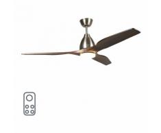 QAZQA Ventilatori da soffitto Levant - Moderno - Legno,Plastico,Acciaio - Marrone - Tondo Non