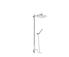 Colonna doccia in ottone con soffione slim in ottone ?? 250 mm e ?doccia e supporto a muro??in abs,
