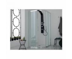 Box doccia FS40 semicircolare scorrevole anticalcare 80x80cm cincill