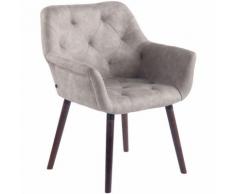 Sedia CASSIDY in similpelle vintage Grigio Noce (rovere)
