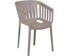 Sedia da pranzo in plastica grigio chiaro DALLAS