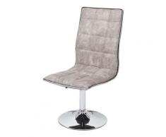 Mendler - Set 6x sedie HWC-C41 design moderno tessuto sala pranzo grigio ghiaia