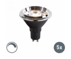 LUEDD Set di 5 lampade a LED dimmerabili GU10 AR70 6W 380 lm 2700K