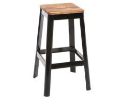 Sgabello da bar design nero H75cm NICK