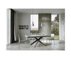 Itamoby S.r.l. - Tavolo Volantis Allungabile piano Cemento 90x160 allungato 420 telaio 4/C colori