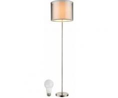 lampada da pavimento a soffitto soggiorno faretti grigia nel set tra cui lampade a LED