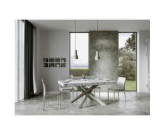 Itamoby S.r.l. - Tavolo Volantis Allungabile piano Marmo 90x160 allungato 420 telaio 4/A colori