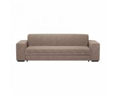 Divano Letto Bliss - Allungabile - con Vano Laterale Portaoggetti - Color Noce, 245 x 88 x 75 cm