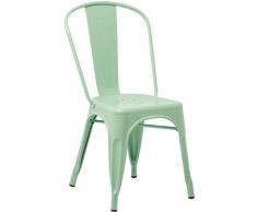 SKLUM Pack 2 Sedie LIX Verde Menta Sala da Pranzo Cucina Bar Stile Industrial