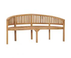 vidaXL Panchina a Forma di Banana 180 cm in Legno Massello di Teak