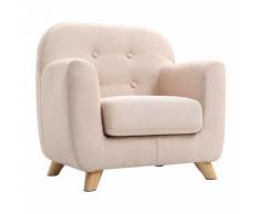 Poltrona per bambino scandinavo rosa naturale NORKID