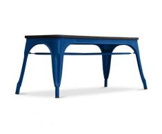 Privatefloor - Stile Industriale Panca Tolix - Legno Scuro Blu scuro