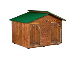 Cuccia In Legno Per Cani da Esterno "Rinforzata" mod. Extra Large Verde MADE IN ITALY B - Mod. XXXL