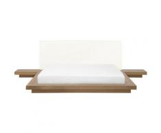 Letto color legno chiaro 160 x 200 cm ZEN