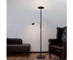 Lampada da terra LED Malea, braccio lettura, nera