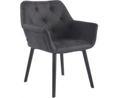 Sedia CASSIDY in similpelle vintage Nero Nero (rovere)