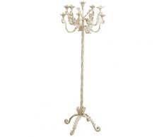Candelabro Candeliere Porta Candele da Appoggio in Ferro Decorato 1 Braccio