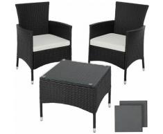 Set in rattan Luzern - set giardino rattan, set da giardino in rattan, rattan sintetico - nero