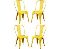 Set Di 4 Sedie In Metallo Di Design Moderno Industrial Vintage Per Sala Da Pranzo Bar Ristorante