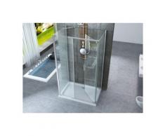 Box Doccia in Cristallo 8 mm frameless due lati fisso piu' apertura battente interno ed esterno