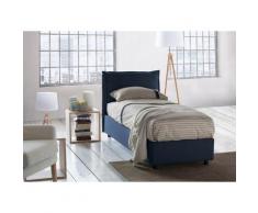 Letto Singolo sfoderabile Contenitore Apertura Frontale Veronica Made in Italy Blu