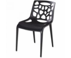 Sedia cucina soggiorno STARK design in polipropilene SET 2 NERO Nero
