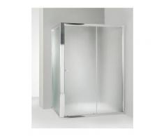 Box doccia angolare anta fissa porta scorrevole 95x105 cm opaco