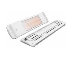 Stufa Elettrica Ad Infrarossi 118x25x7,5 Cm Da Parete 2400w Dimmerabile Moel Aaren Bianco