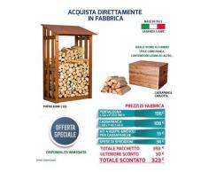 Acquista in Fabbrica Offerta Eccezionale Portalegna Legnaia Rosso + Panca Cassapanca MADE IN ITALY